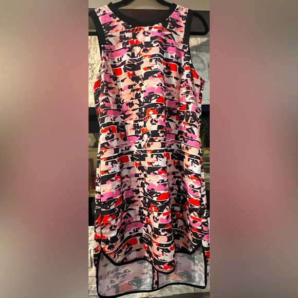 Sam Edelman size Large Sleeveless sheath pink and black dress - Picture 1 of 9